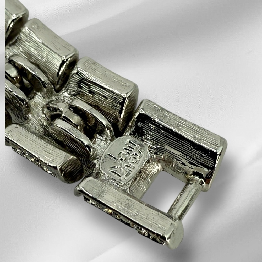Vintage Joan Rivers Rhinestone Link Bracelet – Art Deco Style, 6.5” - Picture 6 of 17